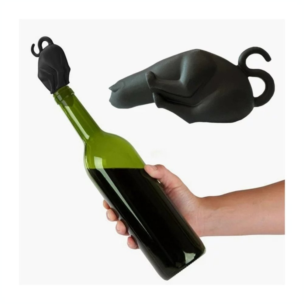 Wine Stopper Black Cat 2 Pack